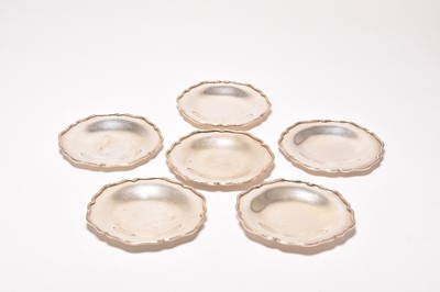 Lot 1 - A set of six Egyptian silver plates