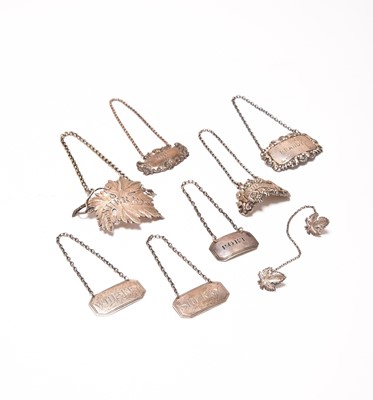 Lot 207 - A collection of decanter labels