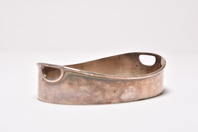 Lot 132 - An oval silver gallery tray