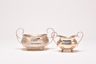 Lot 181 - Two silver sugar bowls