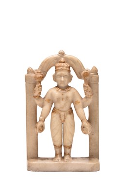 Lot 125 - A Jaipur style gilt alabaster figure of Vishnu