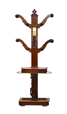 Lot 383 - A Victorian mahogany hall stand