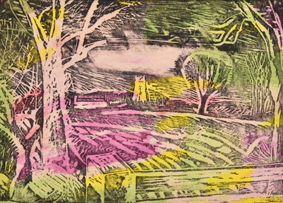 Lot 212 - Roland Suddaby (British, 1912-1972) Suffolk Landscapes with Church (2)