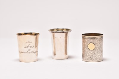 Lot 64 - Three silver beakers
