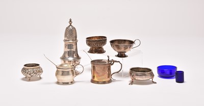 Lot 51 - A collection of silver and white metal cruets