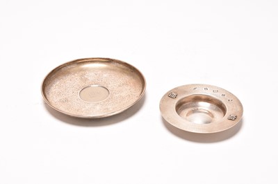 Lot 201 - Two commemorative silver dishes