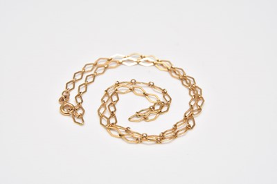 Lot 278 - A 9ct gold decorative link necklace