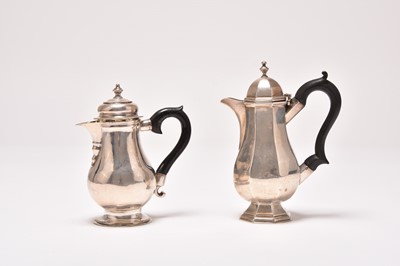 Lot 60 - A silver Bachelors hot water jug and a white metal hot water jug