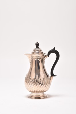 Lot 18 - A Victorian silver hot water jug