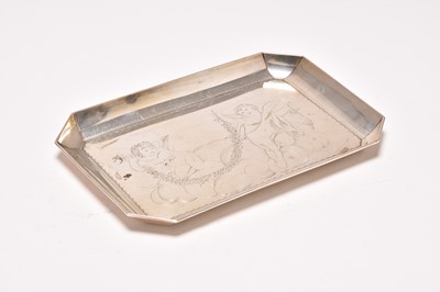 Lot 45 - An American sterling silver dressing table tray