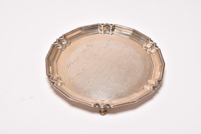 Lot 54 - A silver waiter