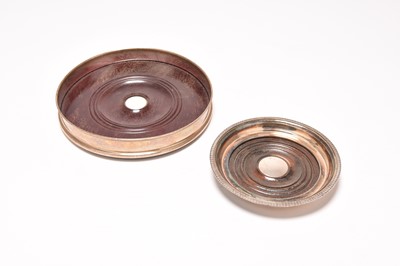 Lot 30 - Two silver mounted coasters