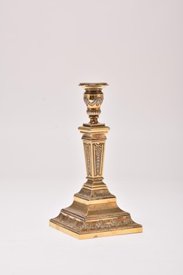 Lot 150 - A single gilt metal candlestick