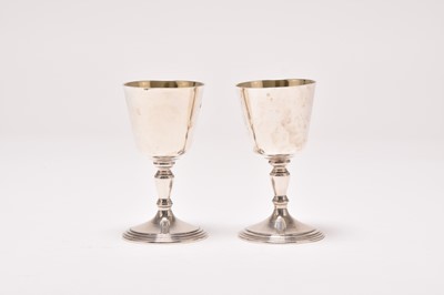 Lot 27 - A pair of silver goblets