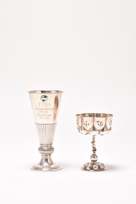 Lot 188 - Two silver goblets