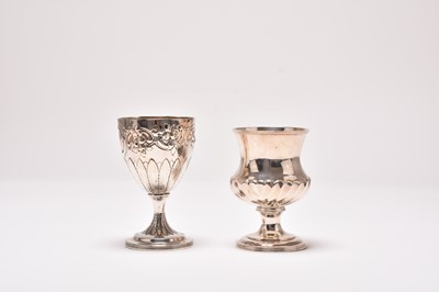 Lot 143 - Two Georgian silver goblets