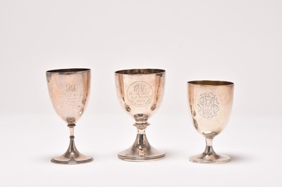 Lot 171 - Three silver goblets