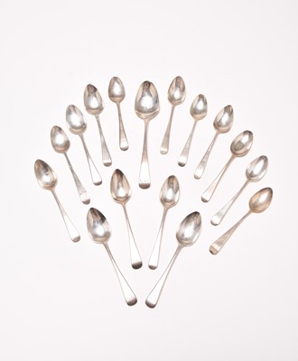Lot 206 - A collection of silver spoons