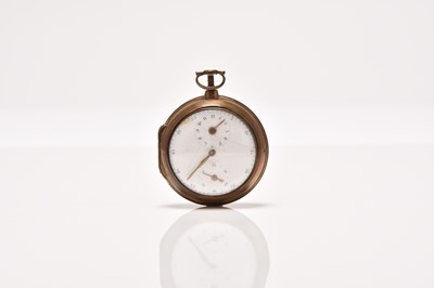 Lot 437 - A George III gold plated pair case pocket watch, James Freeman of London