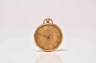 Lot 438 - A lady's 18ct gold open face pocket watch