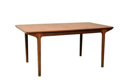 Lot 243 - A Macintosh teak draw-leaf dining table