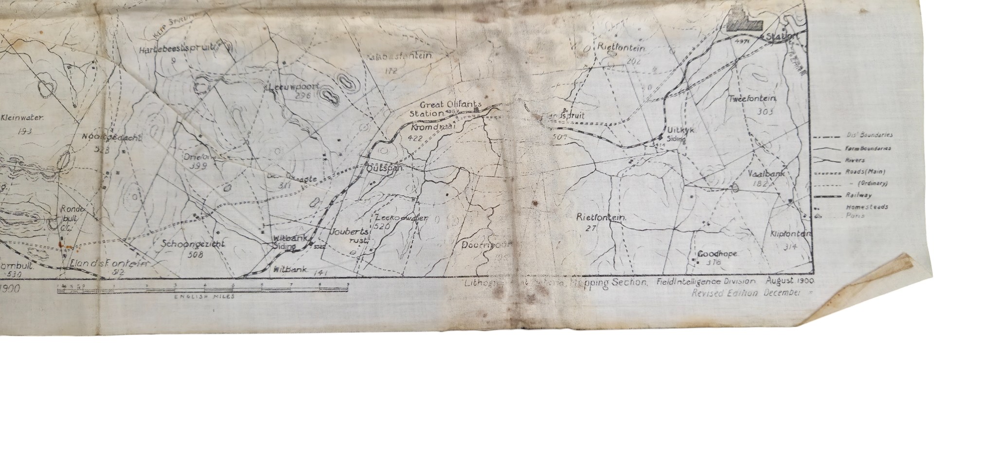 Lot 30 - WW2 Blood Chit, AAF Map and two earlier Boer
