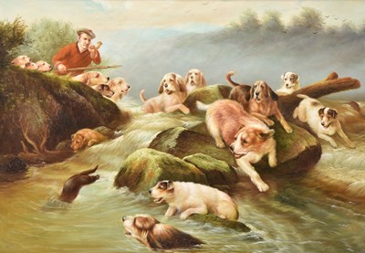 Lot 18 - After Walter Hunt (1861-1941) Otter Hunting