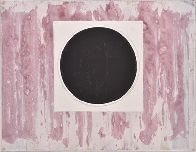 Lot 26 - George Holt (British 1924-2005) Abstract composition in pink and black