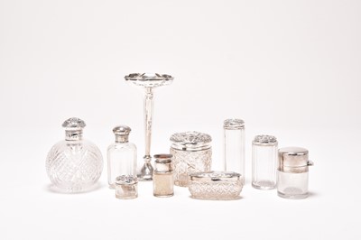 Lot 98 - A collection of silver mounted wares