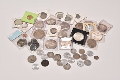 Lot 202 - A collection of foreign silver, cupro-nickel and bronze coinage