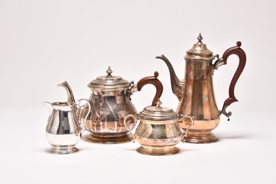 Lot 195 - A four piece silver tea and coffee service