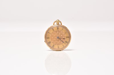 Lot 440 - A lady's 18ct gold open face pocket watch