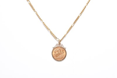 Lot 314 - A half sovereign pendant