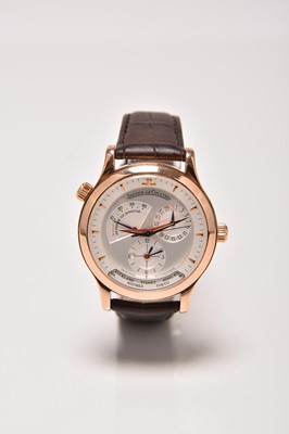 Lot 455 - Jaeger-LeCoultre: A gentleman’s 18ct pink gold Master Control Geographic world time wristwatch