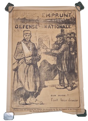 Lot 8 - WW1 French Propaganda Poster - ADLER, Jules (1865-1952) National Defence Loan Poster