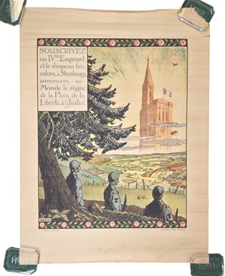 Lot 7 - WW1 French Propaganda Poster - HANSI (Waltz), Jean Jacques (1873-1951) 4th War Loan