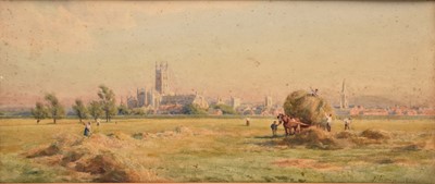 Lot 103 - J Kemp (British, 19th/20th century) Hay Making Scene