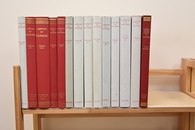 Lot 52 - VICTORIA COUNTY HISTORY OF WILTSHIRE. Vol 1 part 2, vols 2, 3, 6, 7, 9-17 (2 boxes)