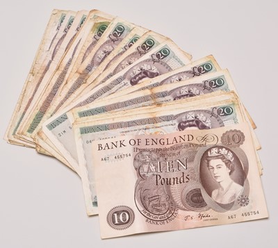 Lot 221 - An assorted collection of UK banknotes