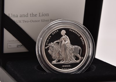 Lot 206 - The Great Engravers United Kingdom five pound proof silver coin Una and the Lion