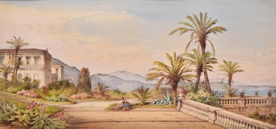 Lot 65 - Gabriele Carelli (1820-1900) Continental Lake Scene