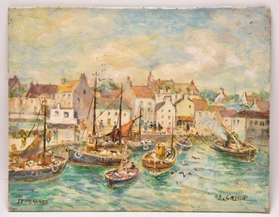 Lot 149 - Albert Abram Gittleson (act.1911-1944) Fishermen and Harbour Scenes (8)
