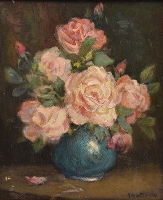 Lot 163 - Albert Abram Gittleson (act.1911-1944) Still Life of Flowers in vase (3)