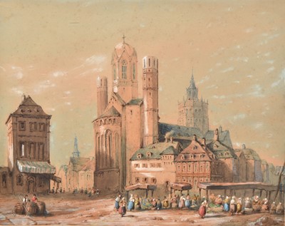 Lot 69 - 19th/20th Century Country Scenes and a Market Scene (3)