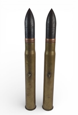 Lot 2 - Two rare inert Russian hotchkiss cannon shellcases