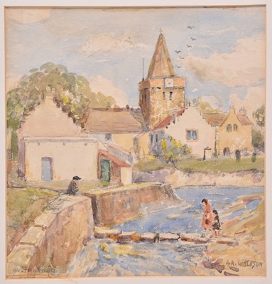 Lot 77 - Albert Abram Gittleson (act.1911-1944) Collection of watercolours of Anstruther (8)