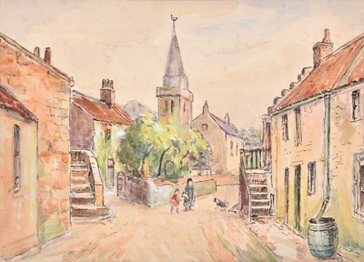Lot 76 - Albert Abram Gittleson (act.1911-1944) Collection of villages and rural landscapes watercolours (9)