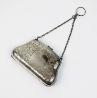 Lot 6 - An early 20th century silver purse, G...