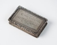 Lot 7 - A William IV silver snuff box, Francis Clark,...