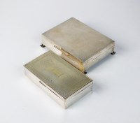 Lot 9 - A silver mounted cigarette box, Turner &...